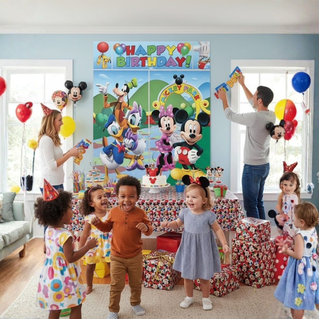 Mickey Mouse Scene Setter 65" X 59 - 5Pc