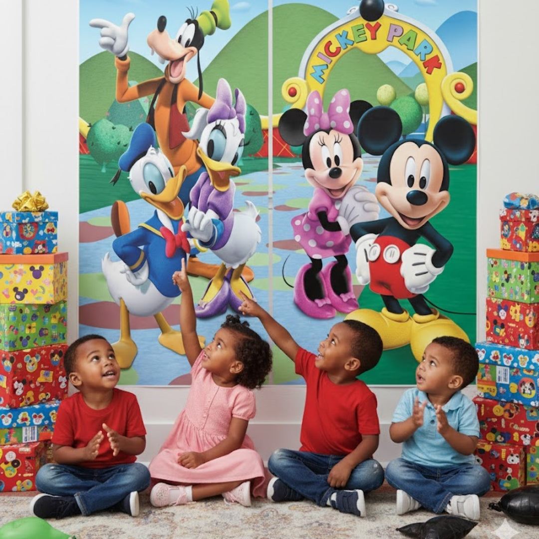 Mickey Mouse Scene Setter 65" X 59 - 5Pc