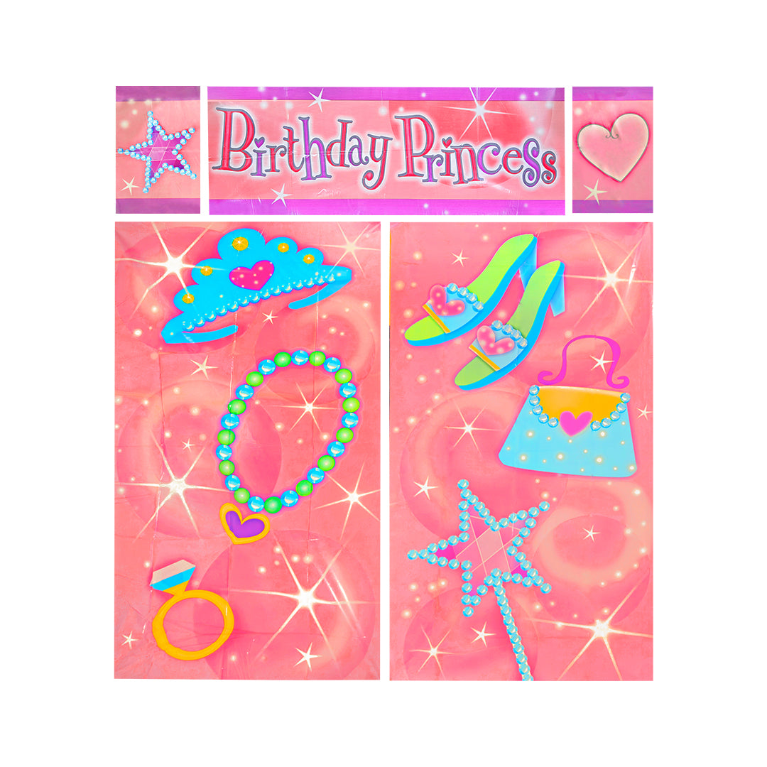 Happy Birthday Princess Scene Setter Set for Wall Decor -  5 PC