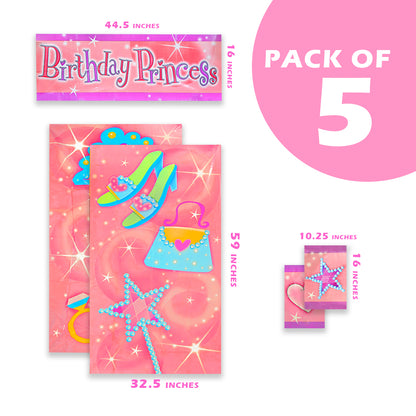 Happy Birthday Princess Scene Setter Set for Wall Decor -  5 PC