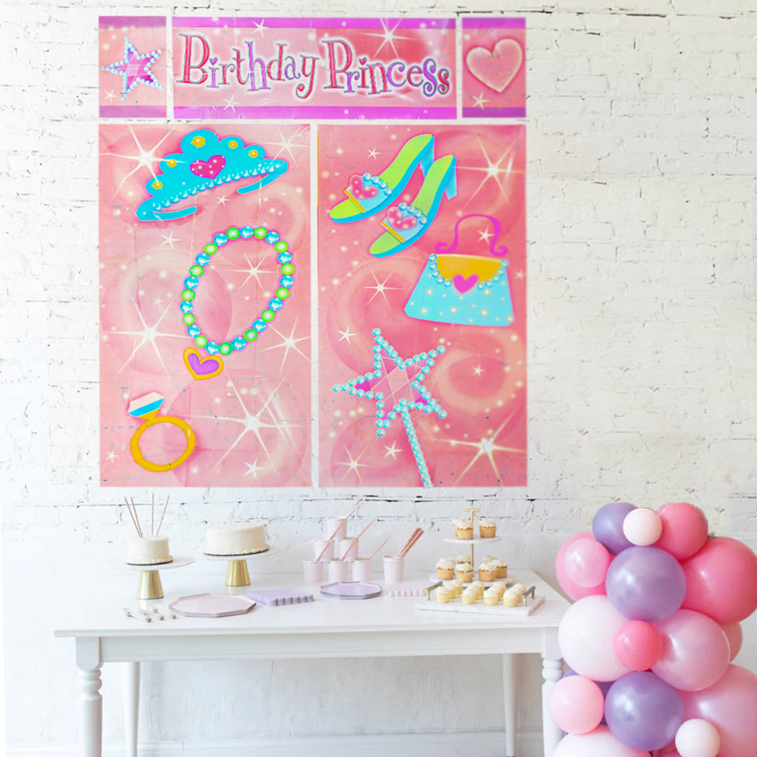 Happy Birthday Princess Scene Setter Set for Wall Decor -  5 PC