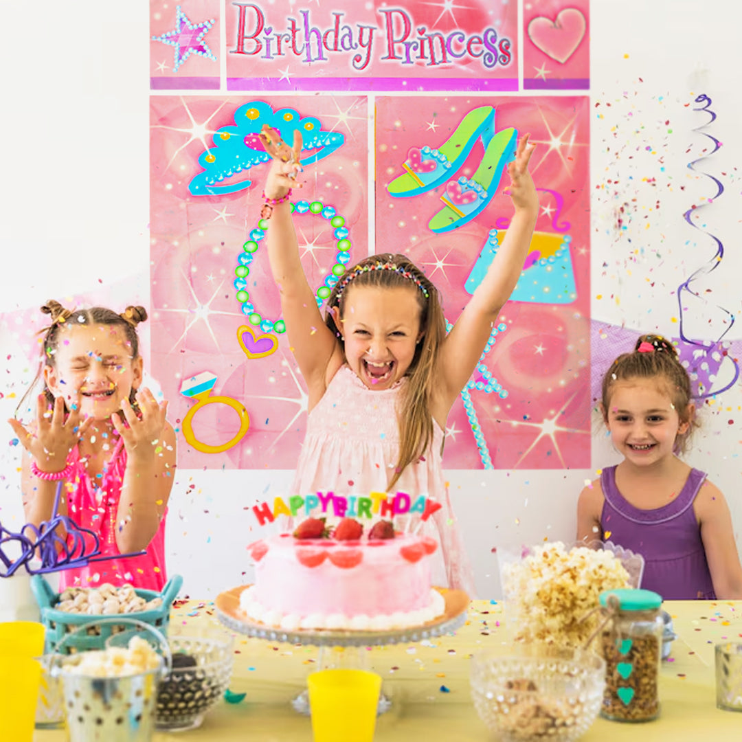 Happy Birthday Princess Scene Setter Set for Wall Decor -  5 PC
