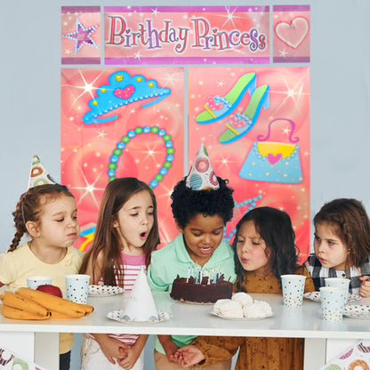 Happy Birthday Princess Scene Setter Set for Wall Decor -  5 PC
