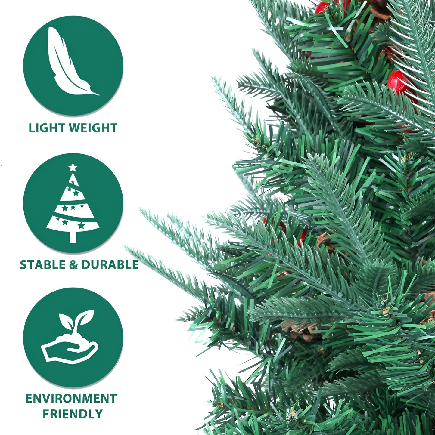 Pine & Cherry Fancy Christmas Tree - 7FT