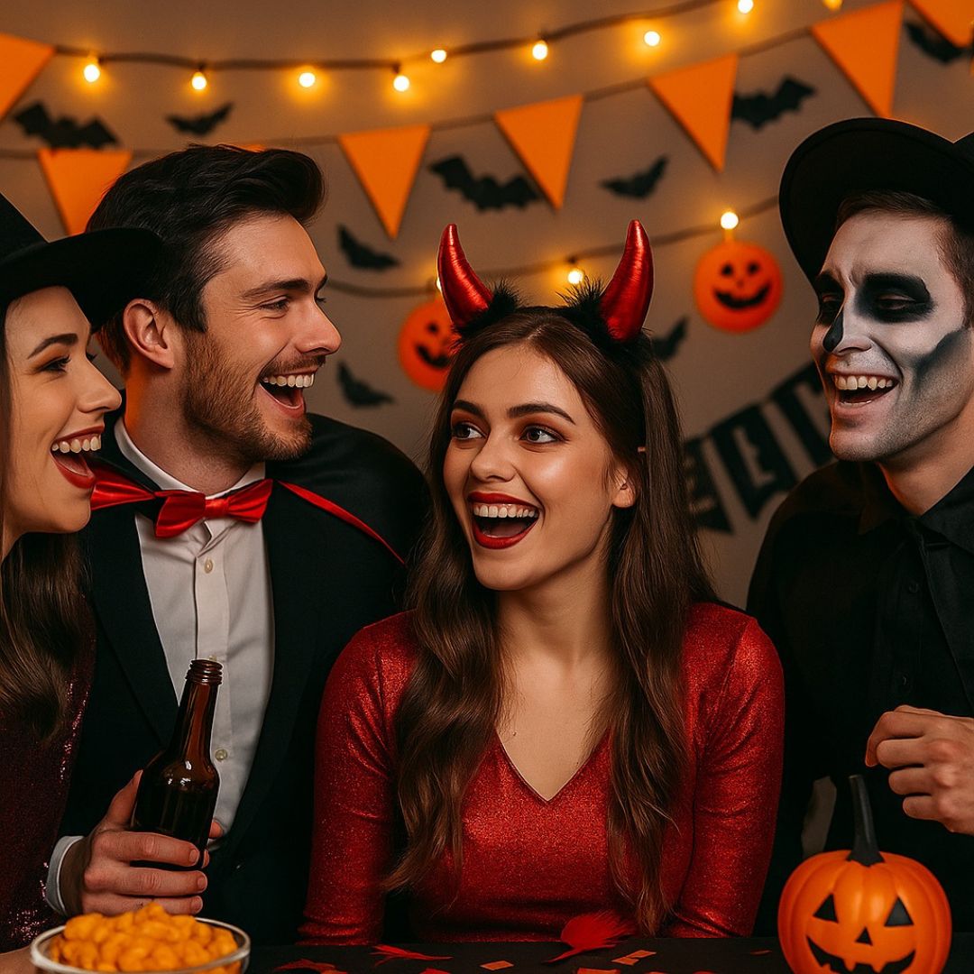 Devil Horn with Red Color and Black Bush - 1PC