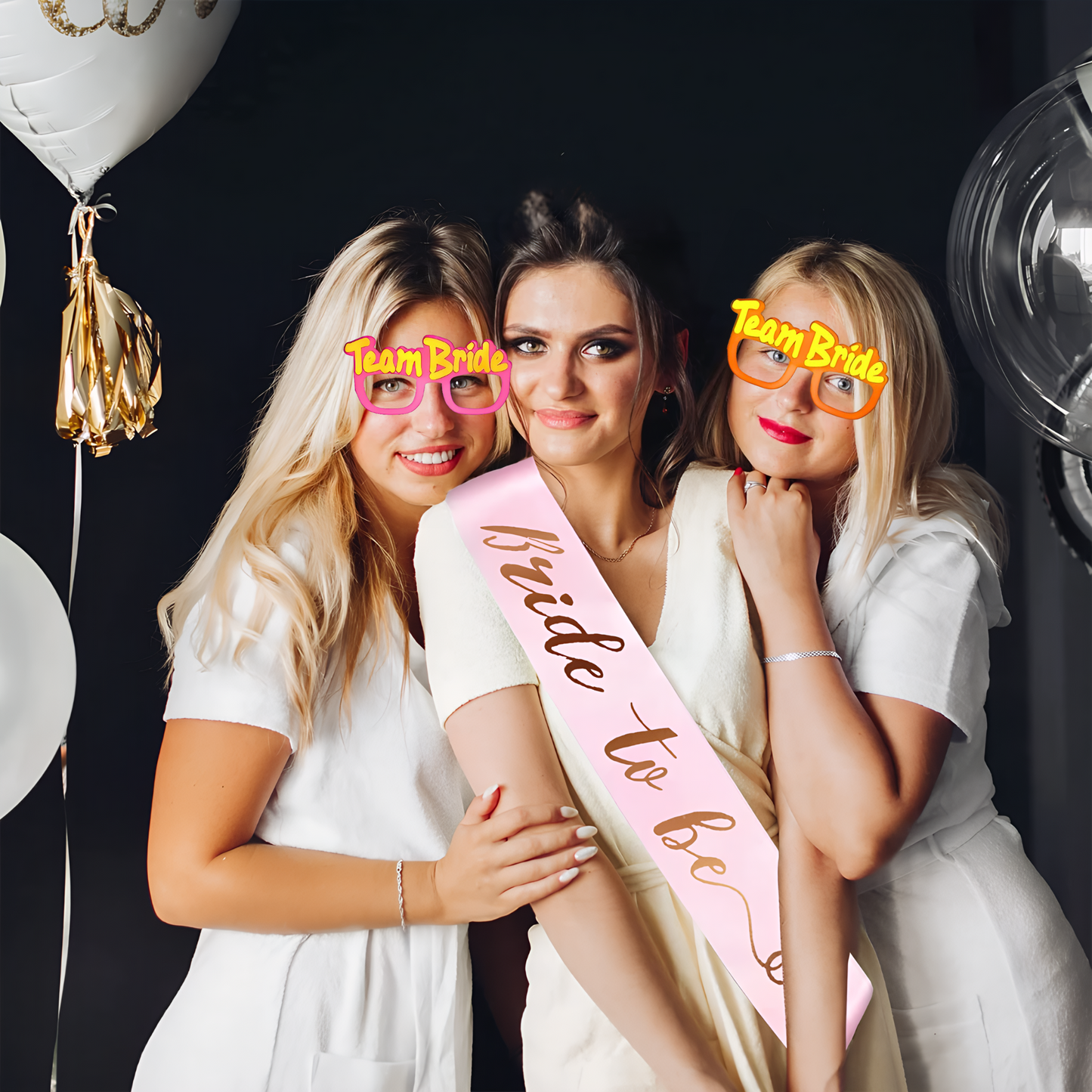 Bride To Be Sash & Team Bride Sunglasses Set – 7 Pieces