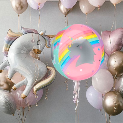 Magical Unicorn Orbz Balloon - Helium Quality - 16 inches - 1PC