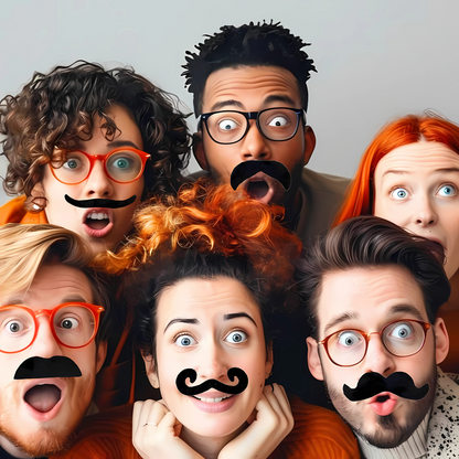Kids Fake Moustache Set – Pack of 12
