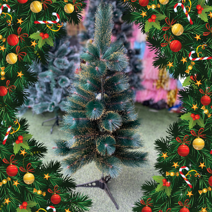 Christmas Pine Tree with Golden Tips - 3FT