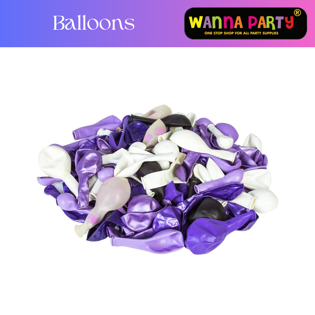 Purple Balloon Set with Butterfly