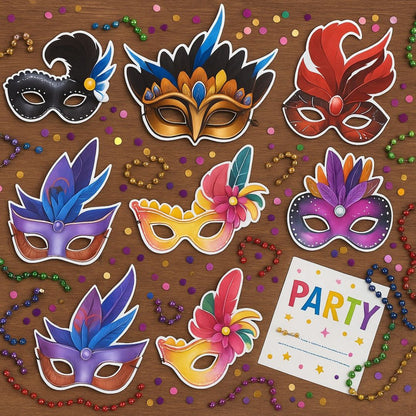 Masquerade Paper Eye Mask - 6PC