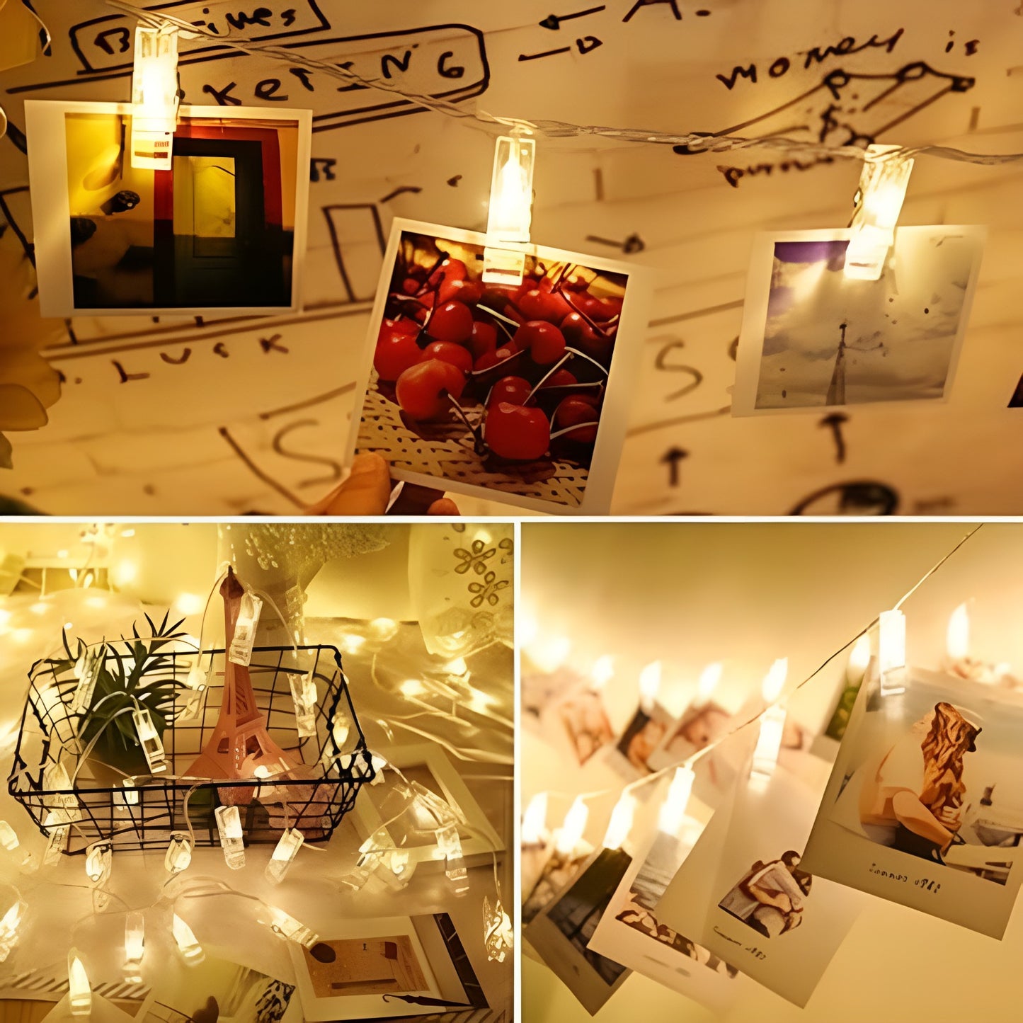 Wanna Party Light Up Photo Clip Garland