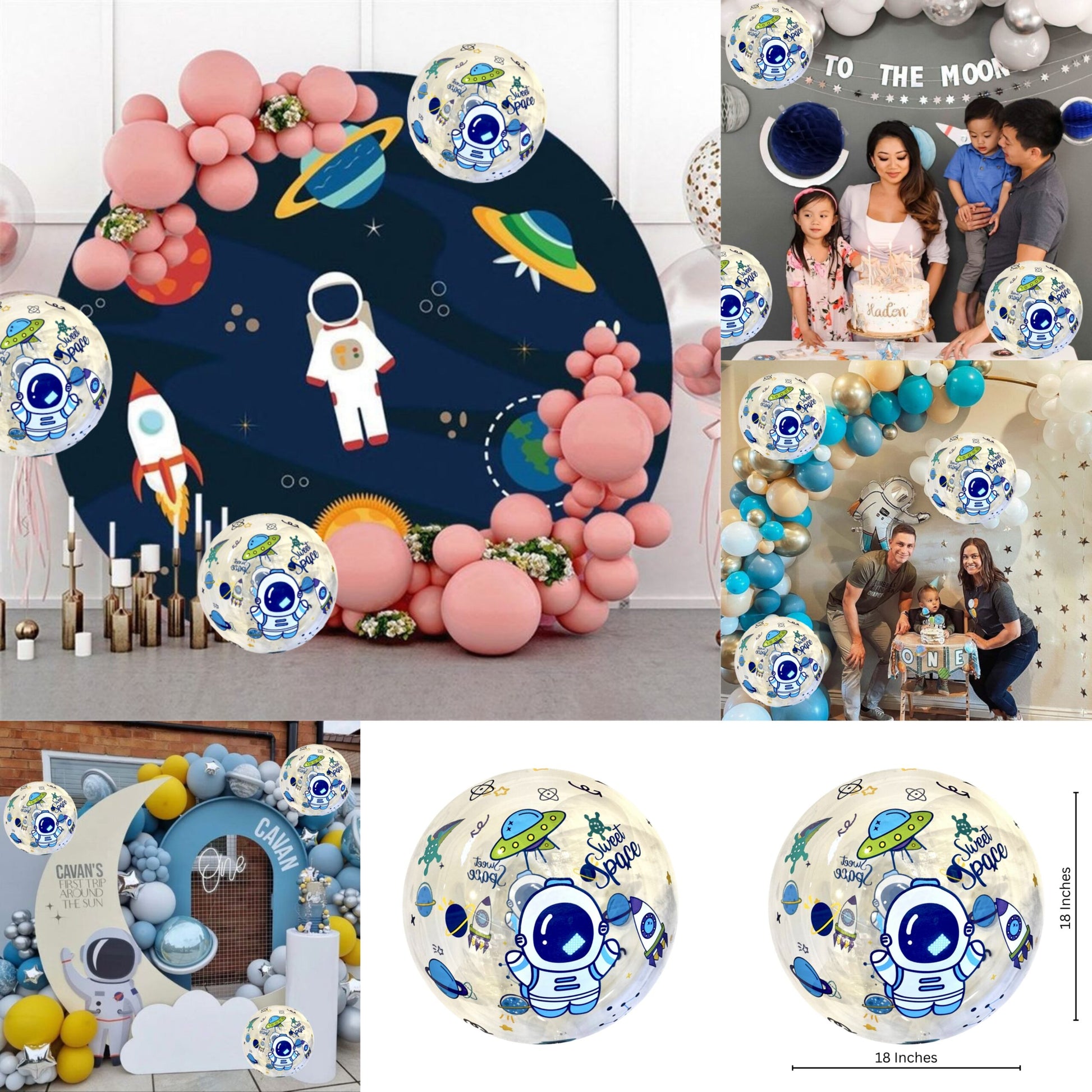 BOBO Print Balloon Space 18"