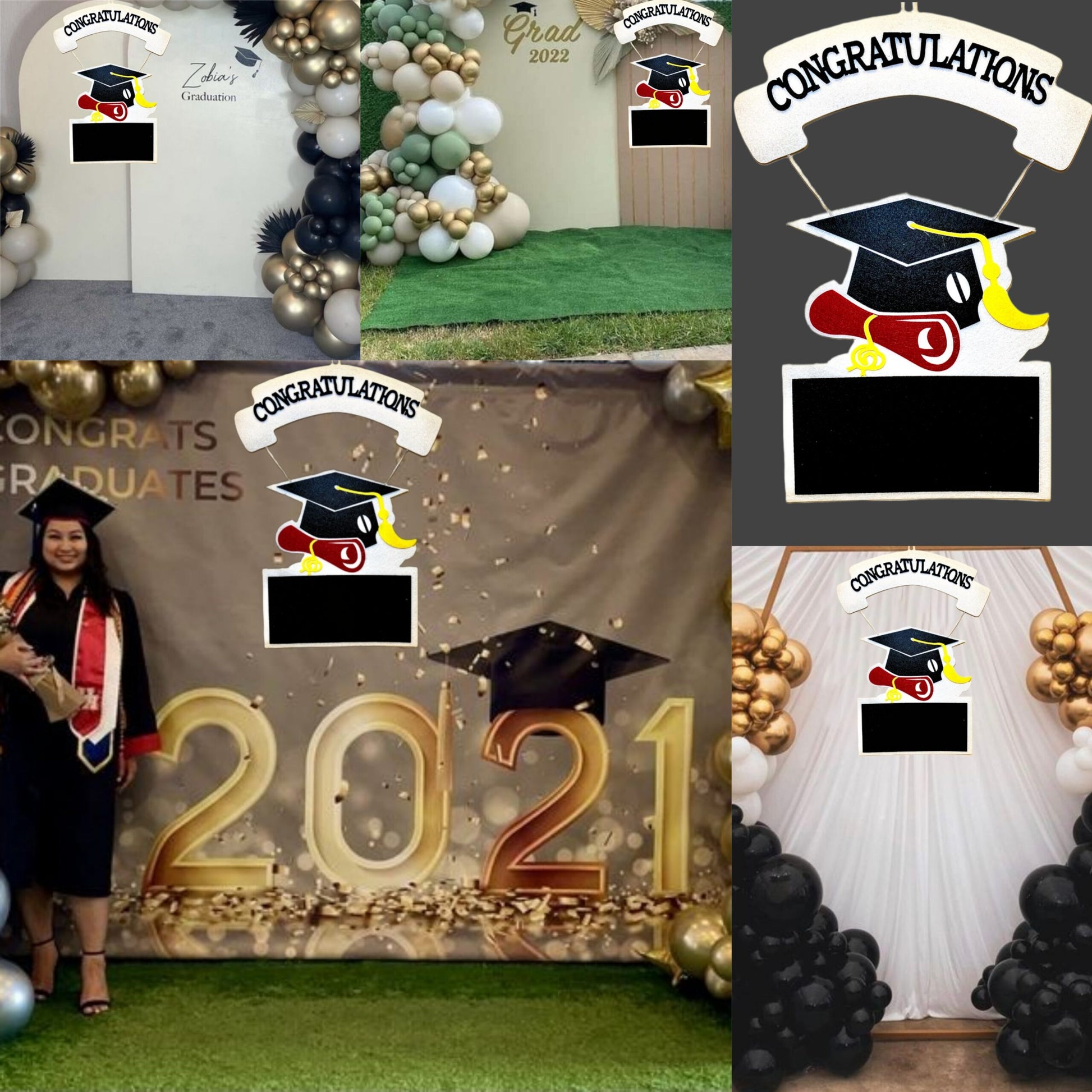 Congrats Grad Hanging Door Sign