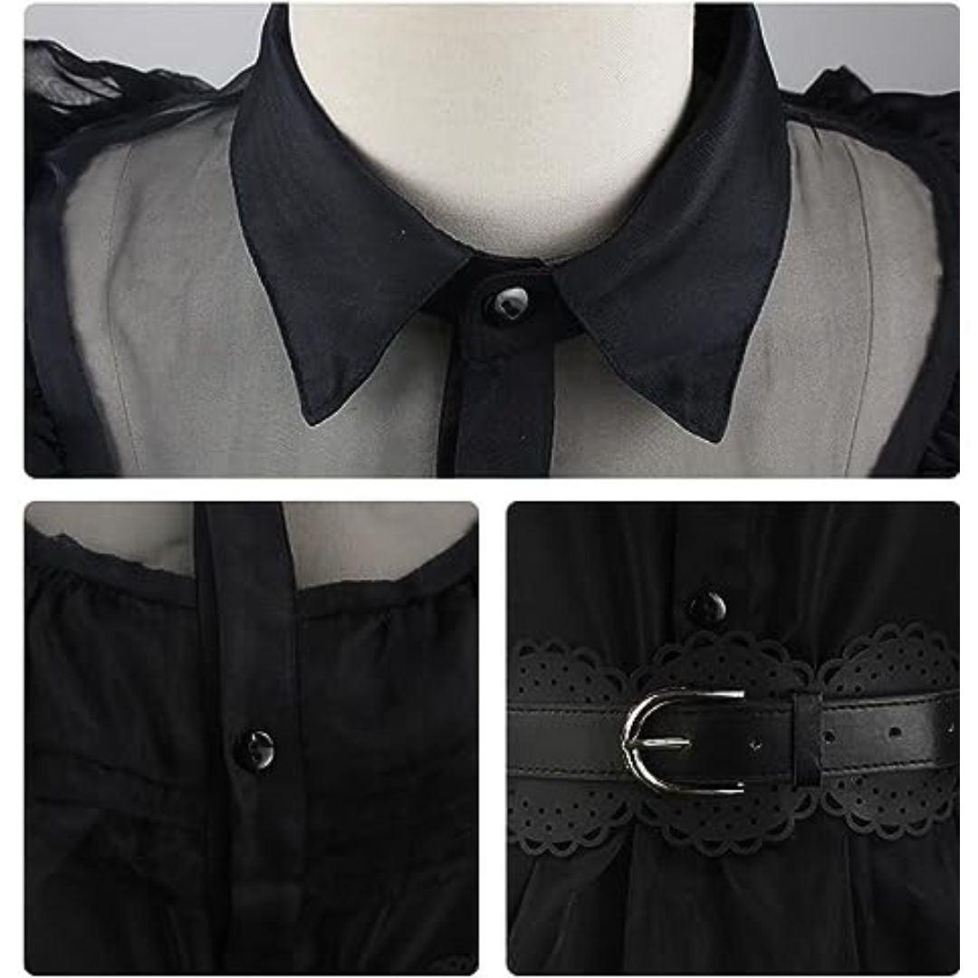 Wanna Party Wednesday Addams Dress for Girls