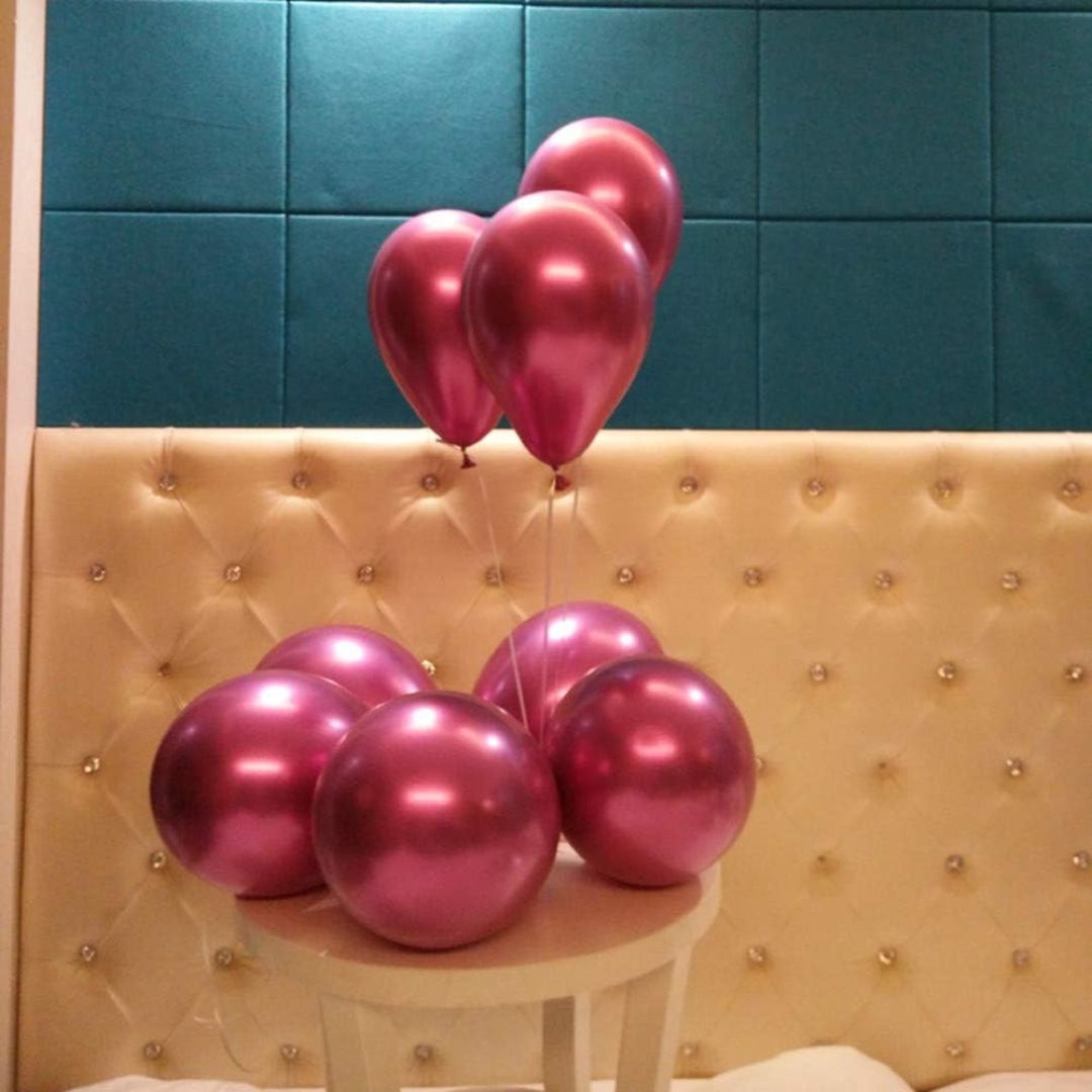 9" Chrome Pink Balloons - 20PC