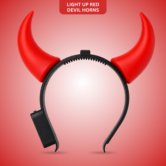 Light Up Red Devil Horns -  1PC