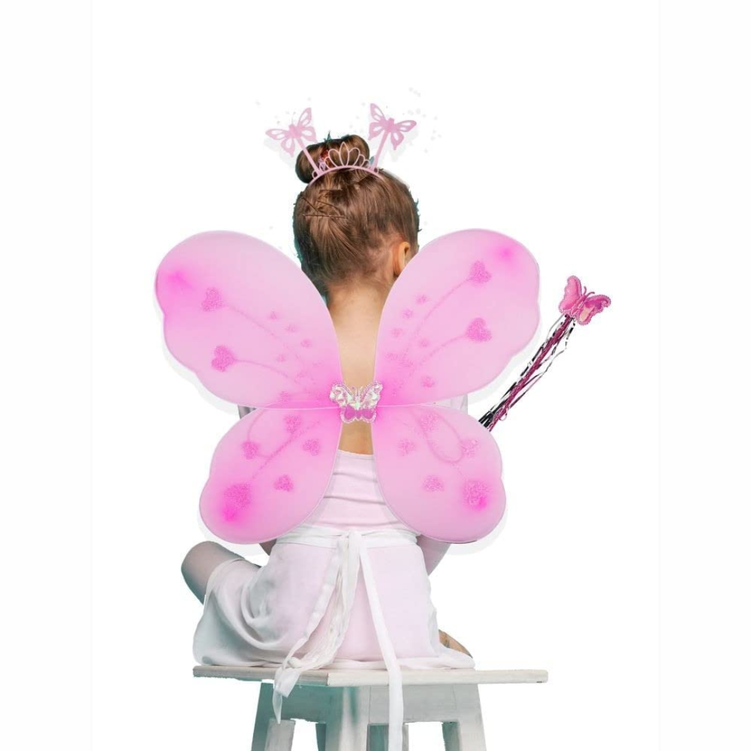 Butterfly Wings with Wand and Headband