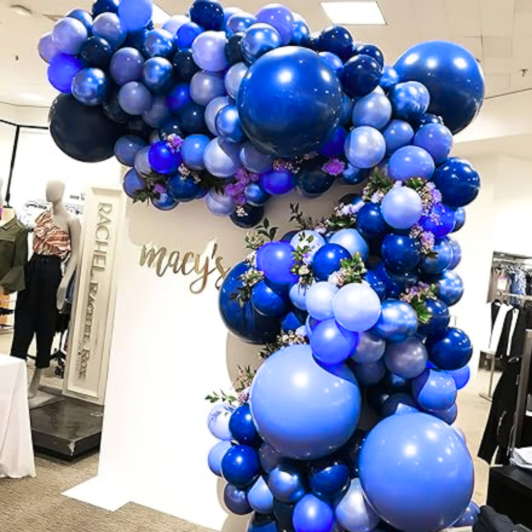 8" Dark Blue Latex Balloon - 20ct