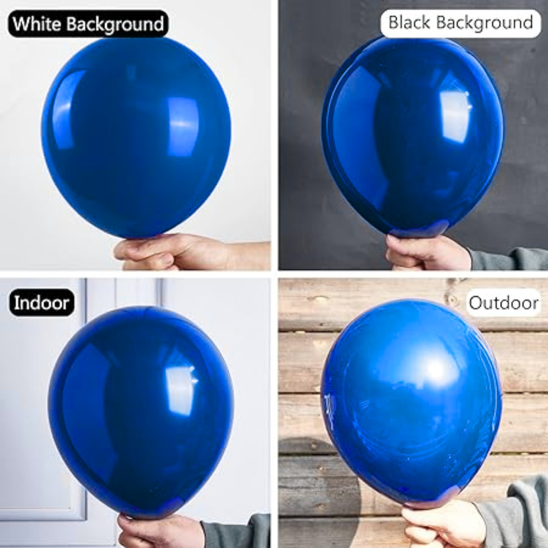 8" Dark Blue Latex Balloon - 20ct