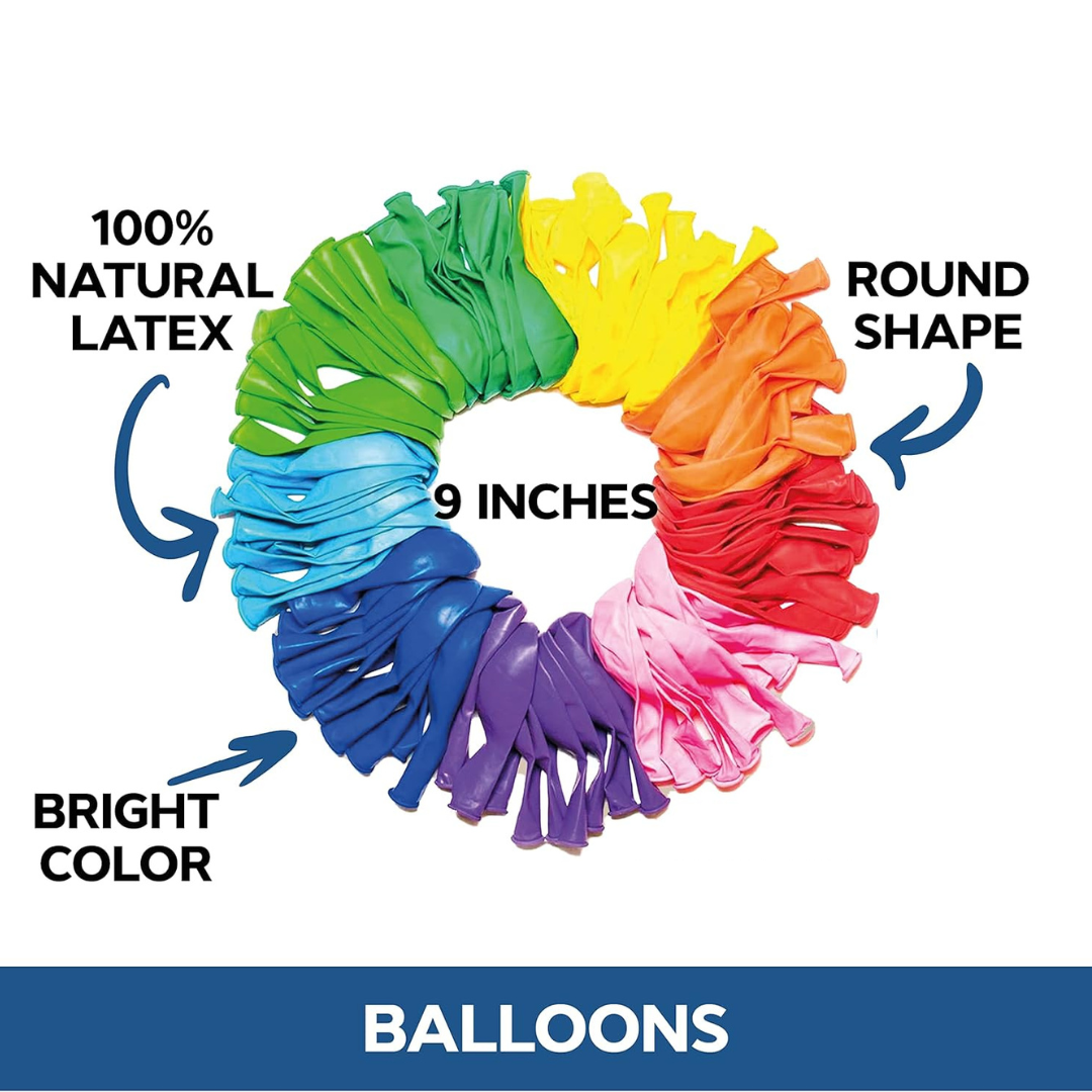 Mix Color Balloon, 9 Inches Balloons Assorted Colours - 20 pcs