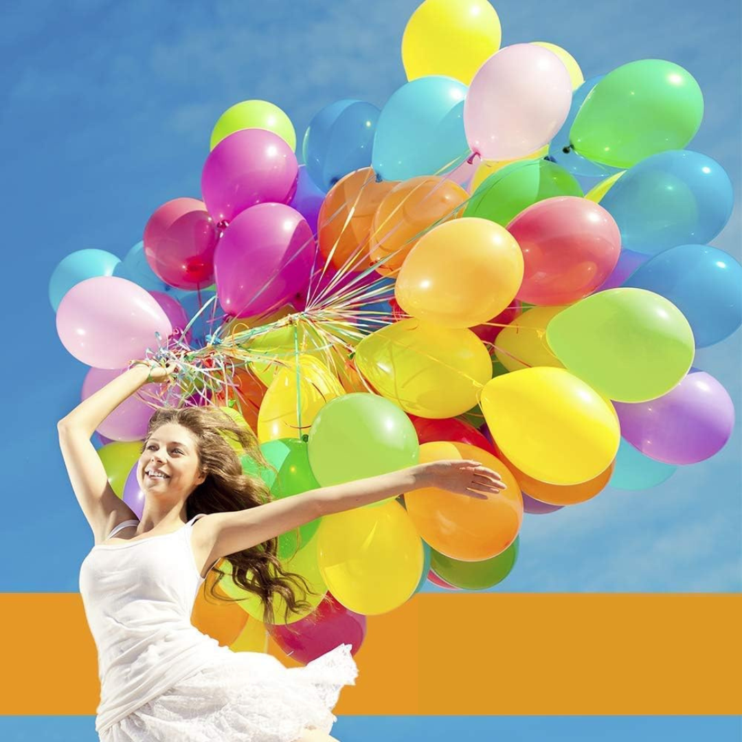 Mix Color Balloon, 9 Inches Balloons Assorted Colours - 20 pcs