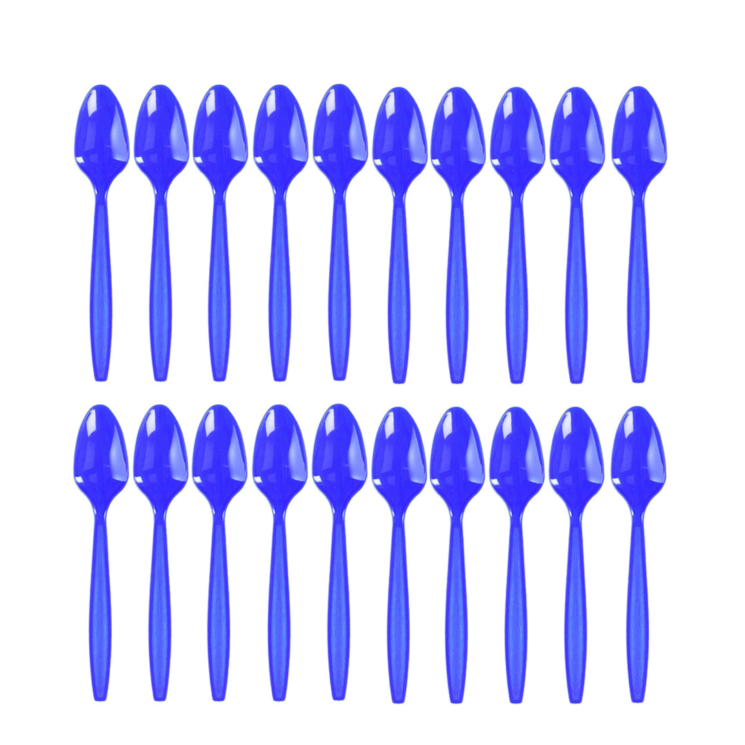Premium Plastic Royal Blue Spoons - 20CT