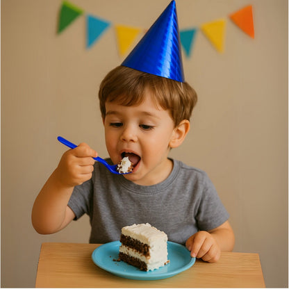 Premium Plastic Royal Blue Spoons - 20CT