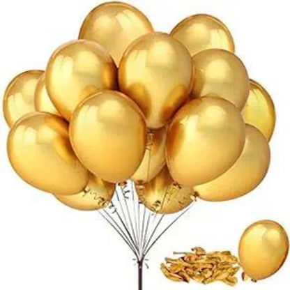 Golden Latex Balloons 12"-Pack of 10