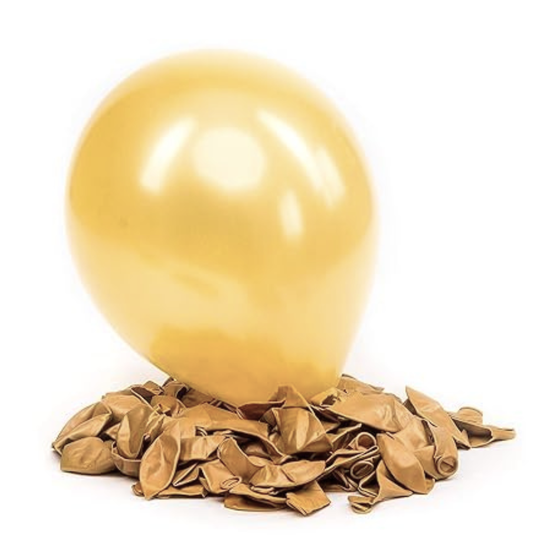 Golden Latex Balloons 12"-Pack of 10