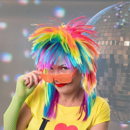 Fancy Rockstar Girl Multicolor Wig for Women - 1PC