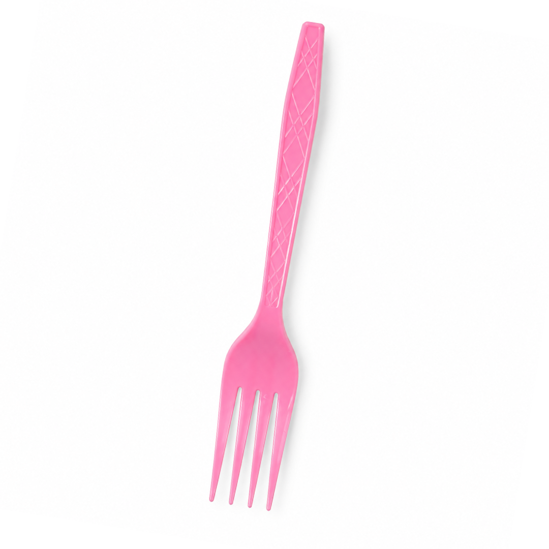 Light Pink Forks - 20PC | Pastel Pink Party Forks for Birthdays, Baby Showers and Picnics