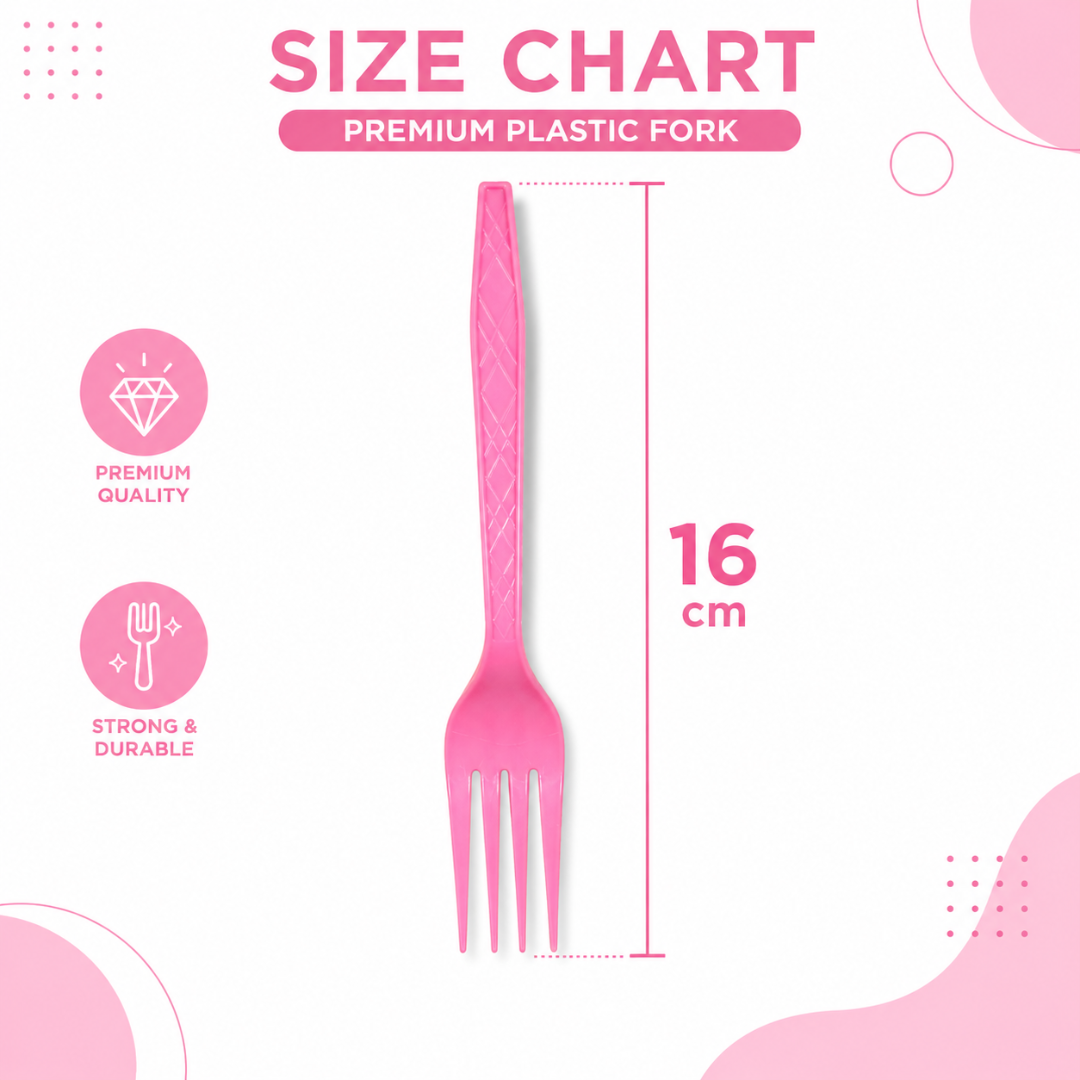 Light Pink Forks - 20PC | Pastel Pink Party Forks for Birthdays, Baby Showers and Picnics