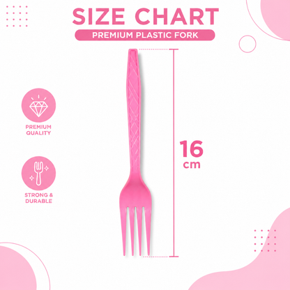 Light Pink Forks - 20PC | Pastel Pink Party Forks for Birthdays, Baby Showers and Picnics