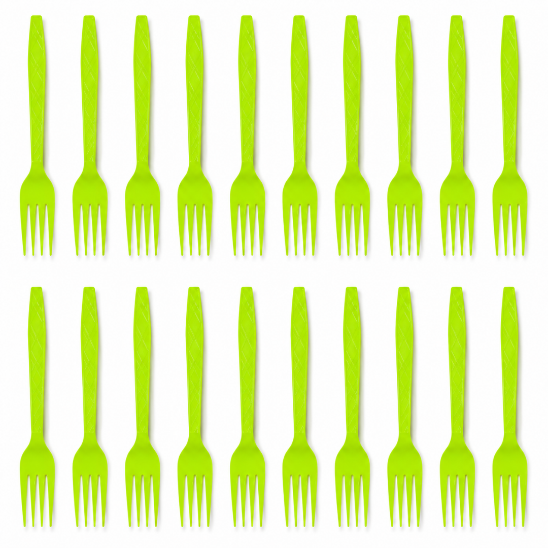 Lime Green Forks - 20PC