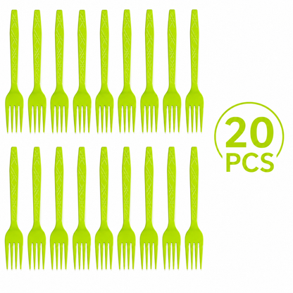 Lime Green Forks - 20PC