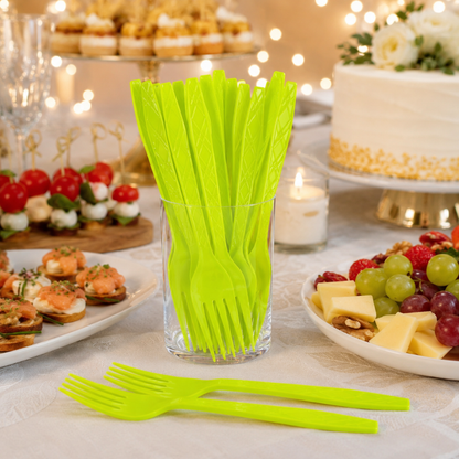 Lime Green Forks - 20PC