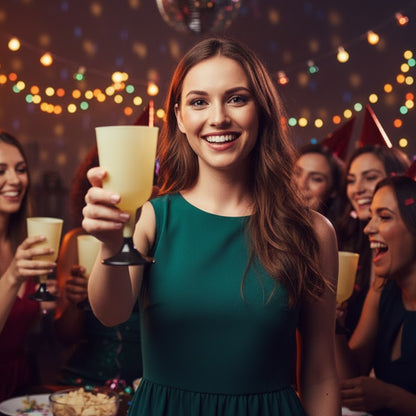 Golden Disposable Wine Glaases - 6Pc