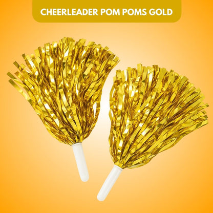 Cheerleader Pom Poms Gold