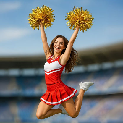 Cheerleader Pom Poms Gold
