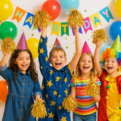 Cheerleader Pom Poms Gold