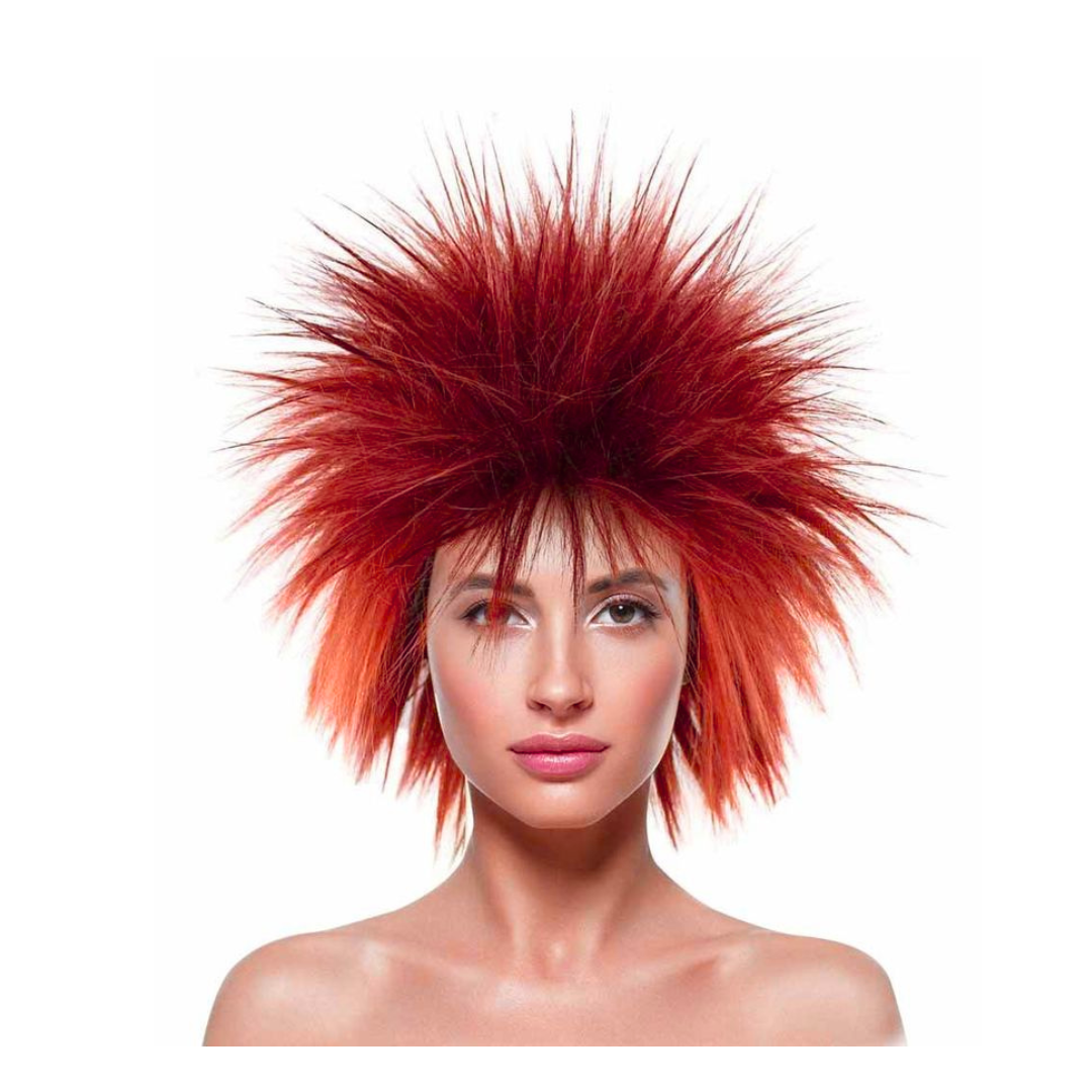 Porcupine Wig Red & Black