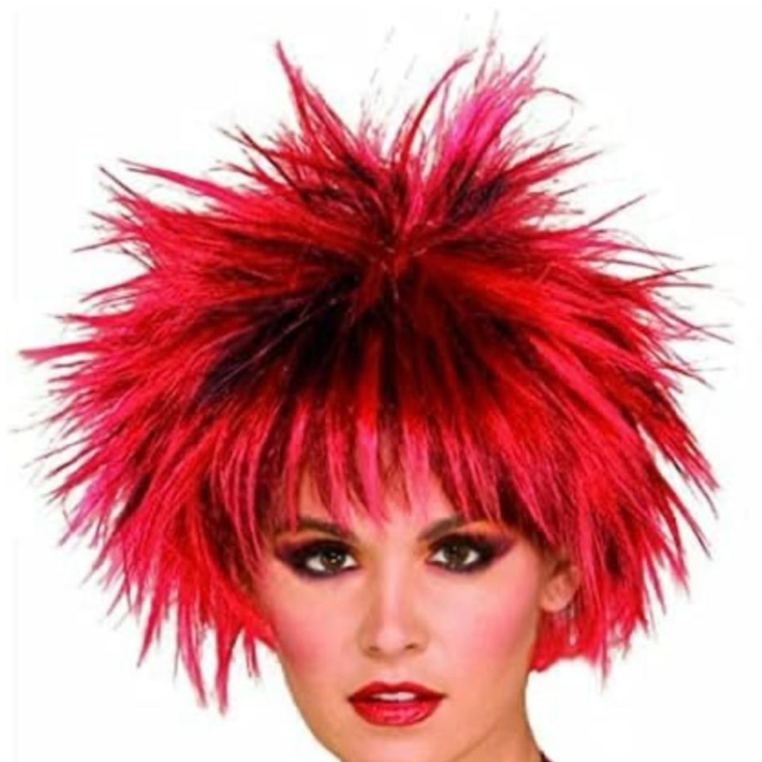 Porcupine Wig Red & Black