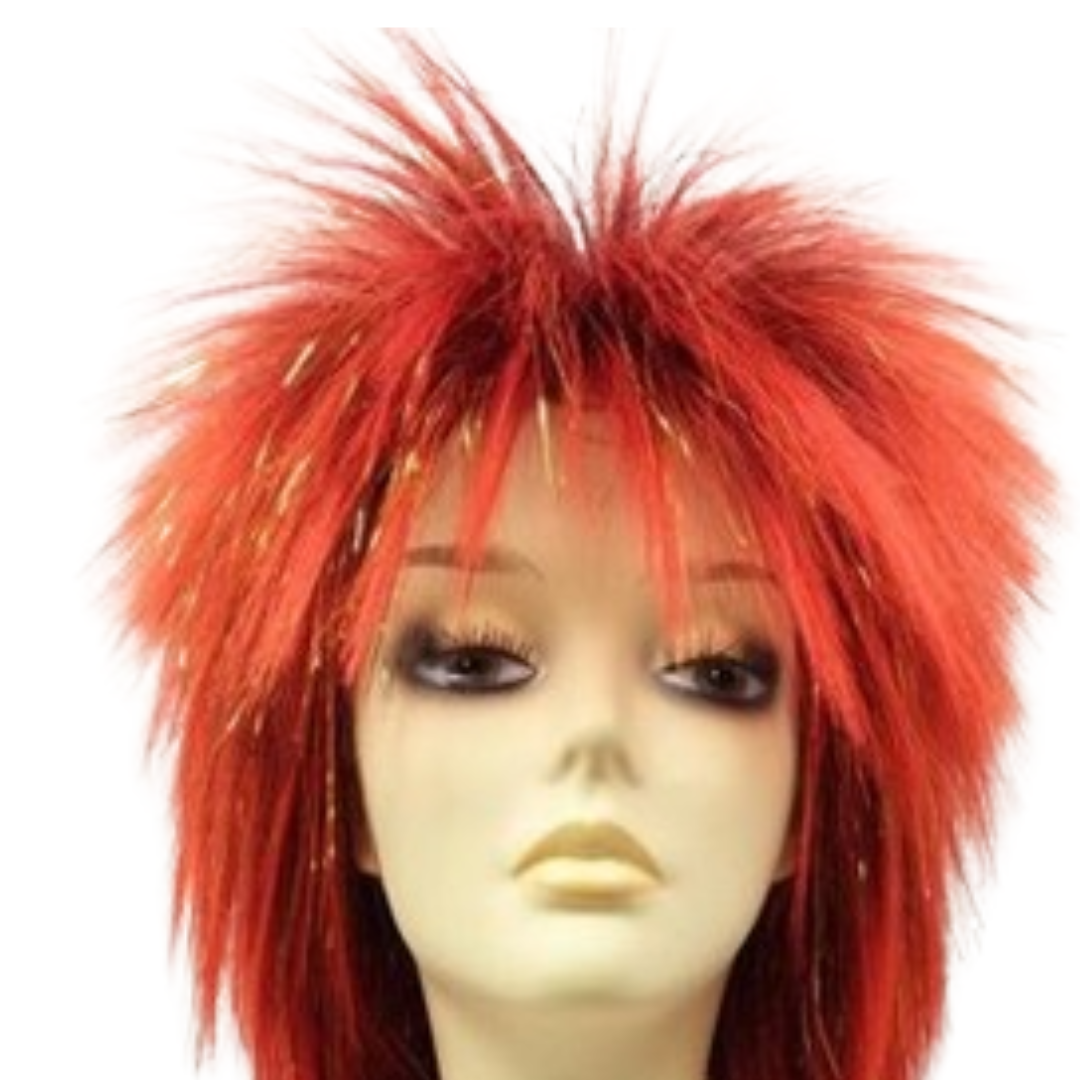 Porcupine Wig Red & Black