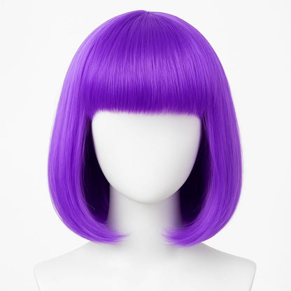 Colored Blunt Cut Wig Purple