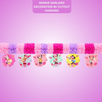Minnie Garland Decoration w/ Cutout Hanging - 10FT