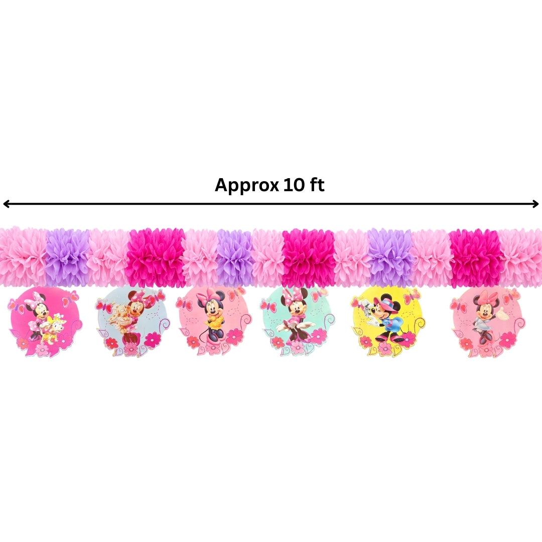 Minnie Garland Decoration w/ Cutout Hanging - 10FT
