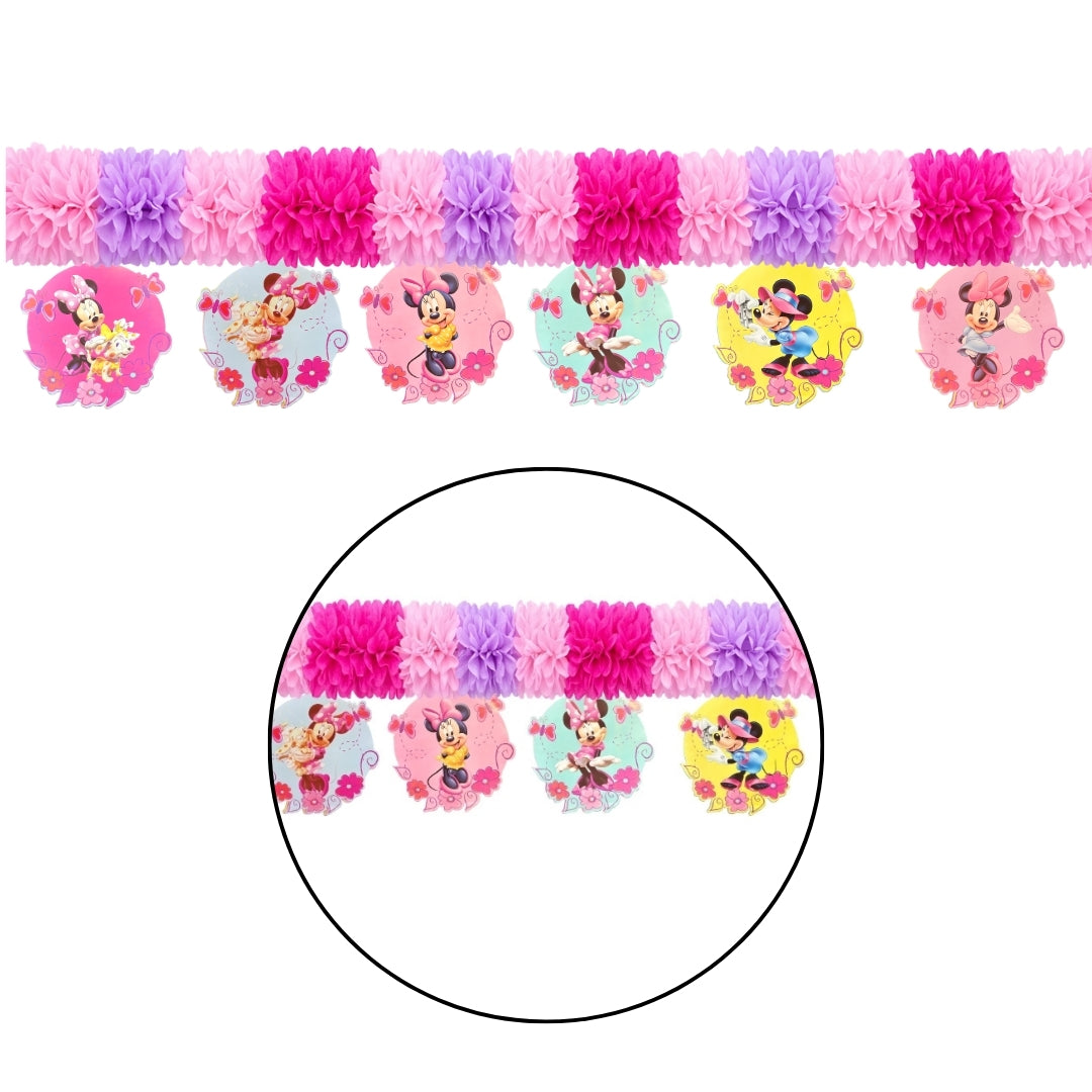 Minnie Garland Decoration w/ Cutout Hanging - 10FT