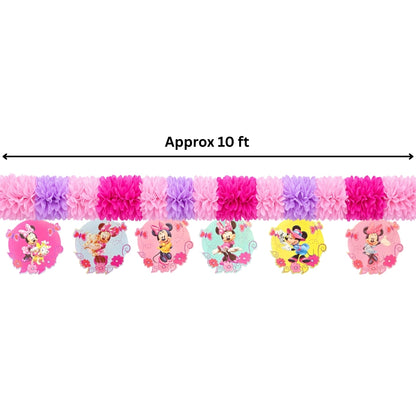 Minnie Mouse Garland Decoration with Cutout Hangings - 10FT