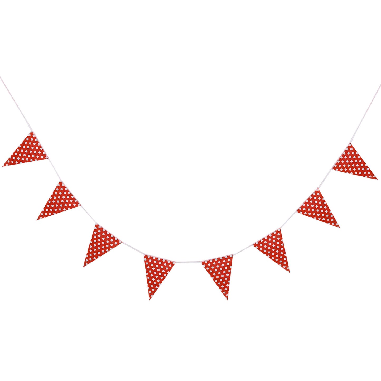 Polka Dot Buntings Red- Over 9 FT